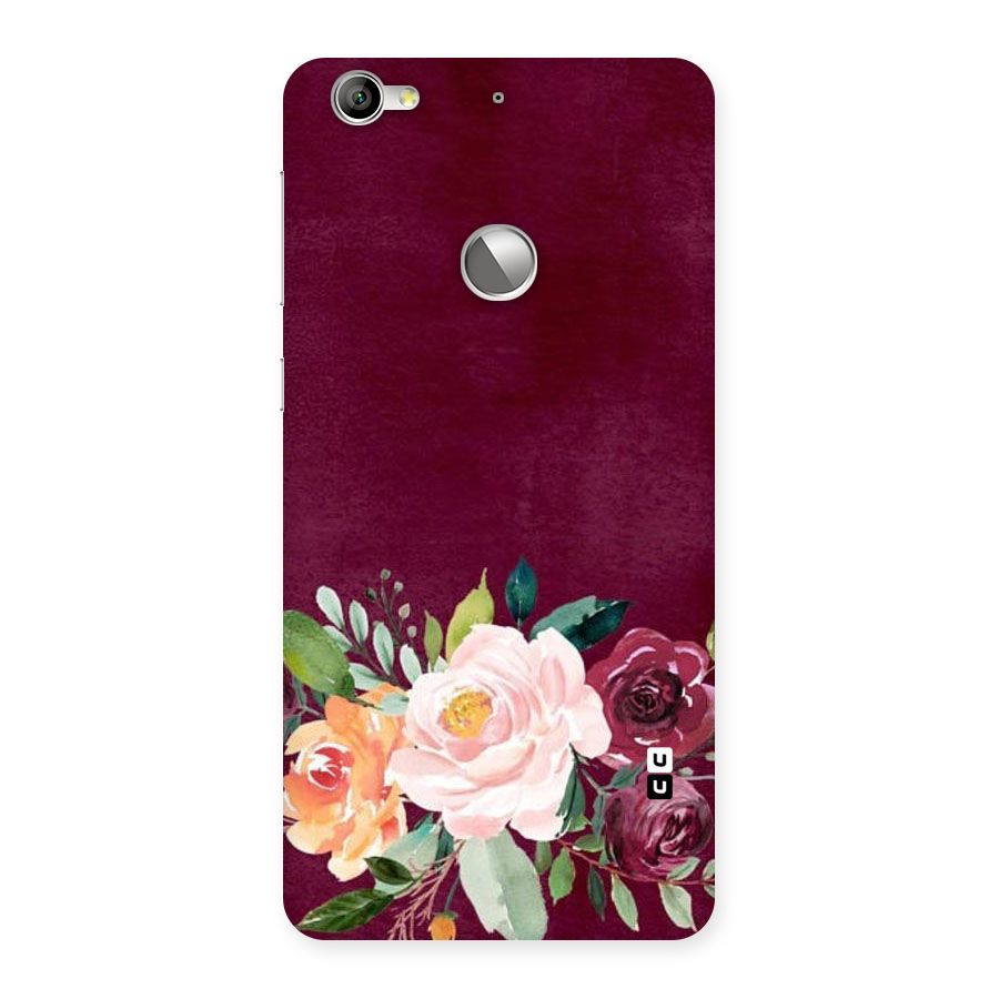Plum Floral Design Back Case for LeTV Le 1s