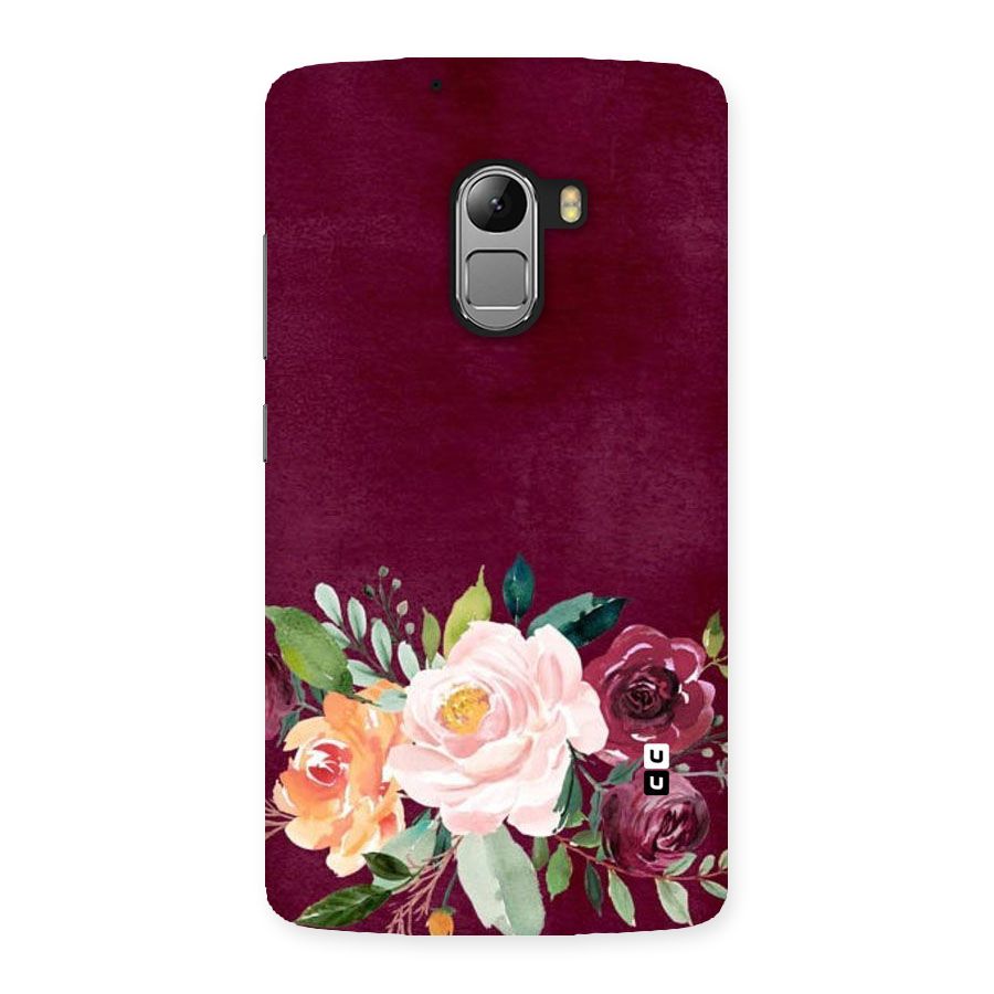 Plum Floral Design Back Case for Lenovo K4 Note