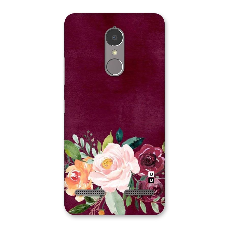Plum Floral Design Back Case for Lenovo K6 Power