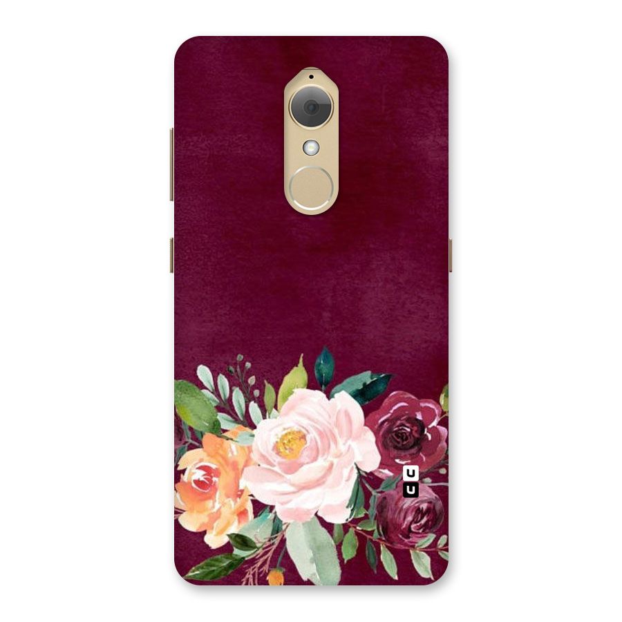 Plum Floral Design Back Case for Lenovo K8