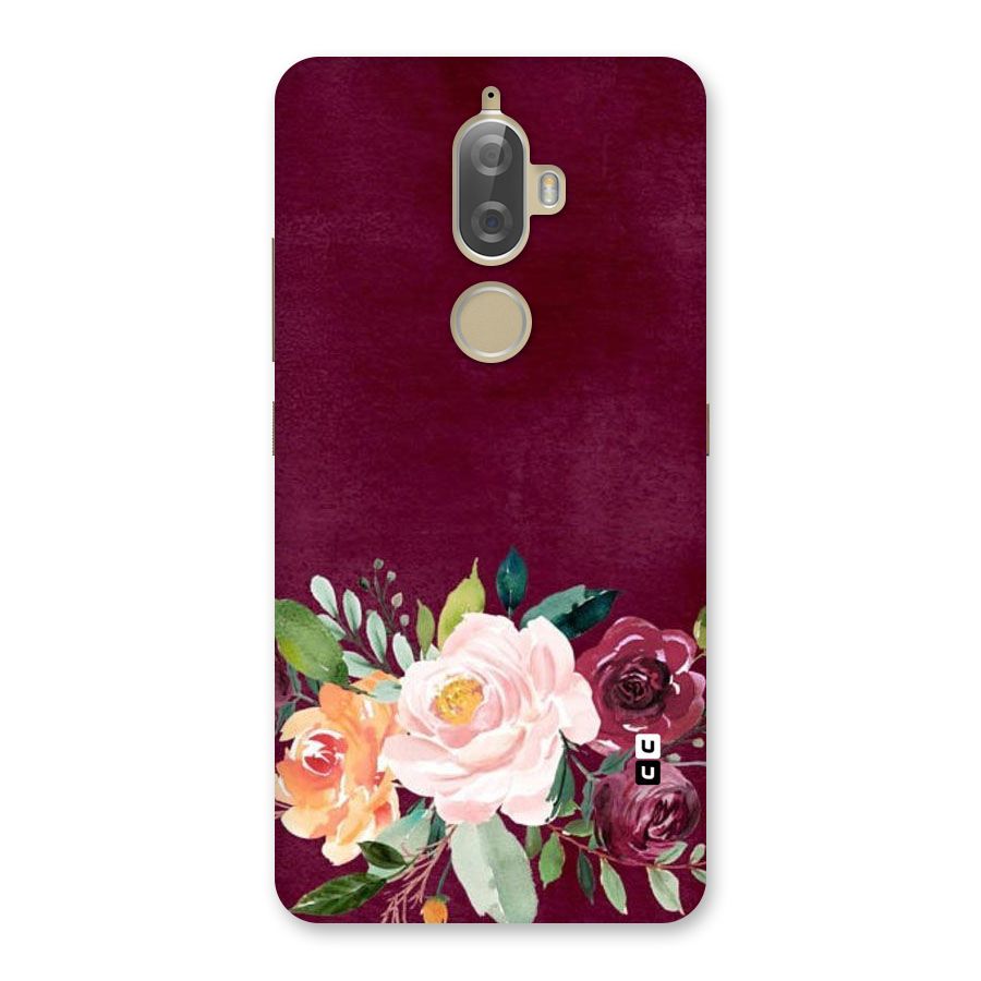 Plum Floral Design Back Case for Lenovo K8 Plus