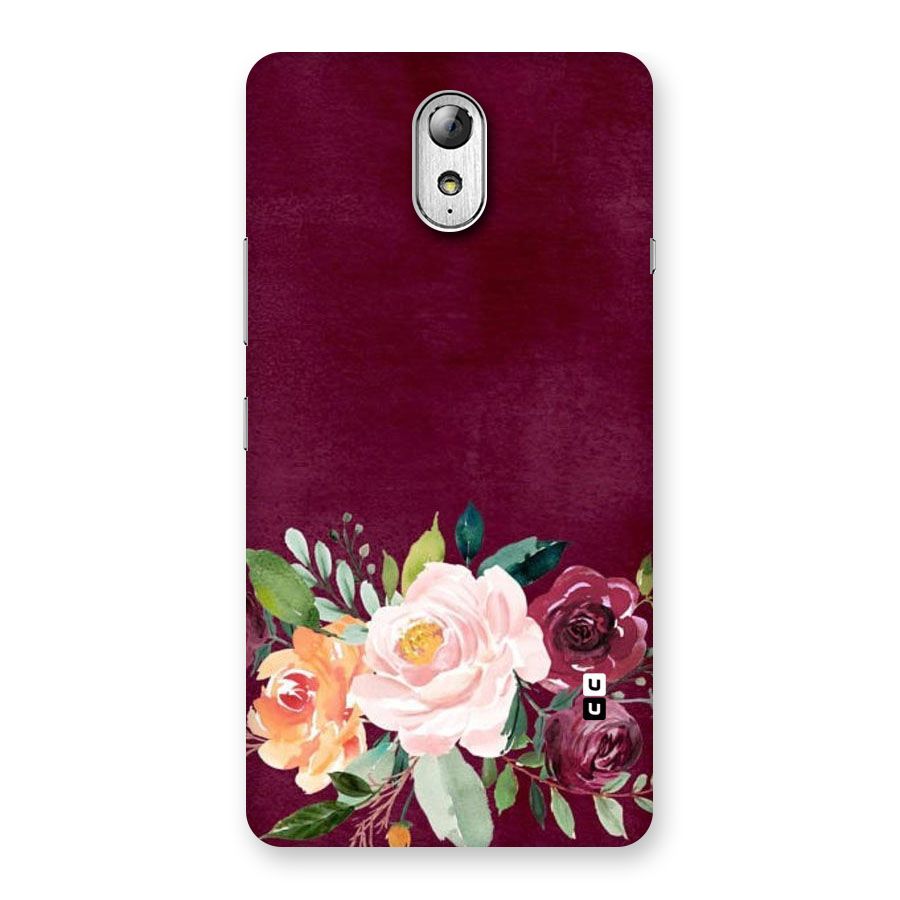 Plum Floral Design Back Case for Lenovo Vibe P1M