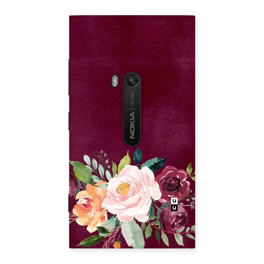 Plum Floral Design Back Case for Lumia 920