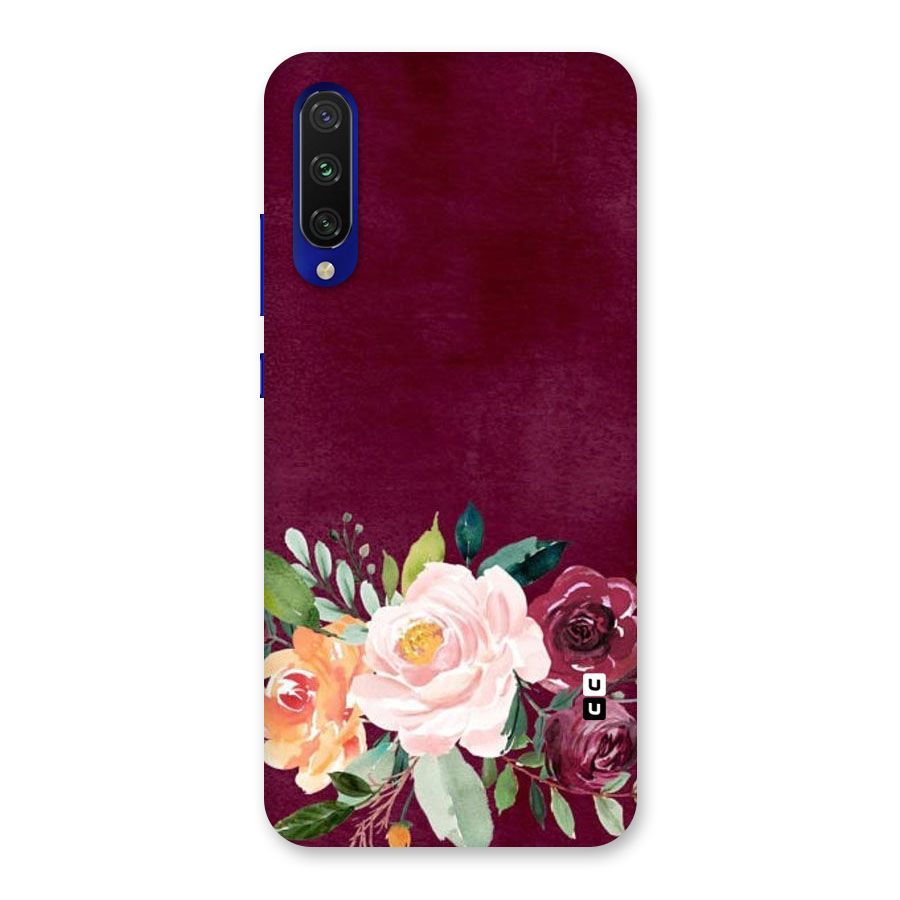 Plum Floral Design Back Case for Mi A3