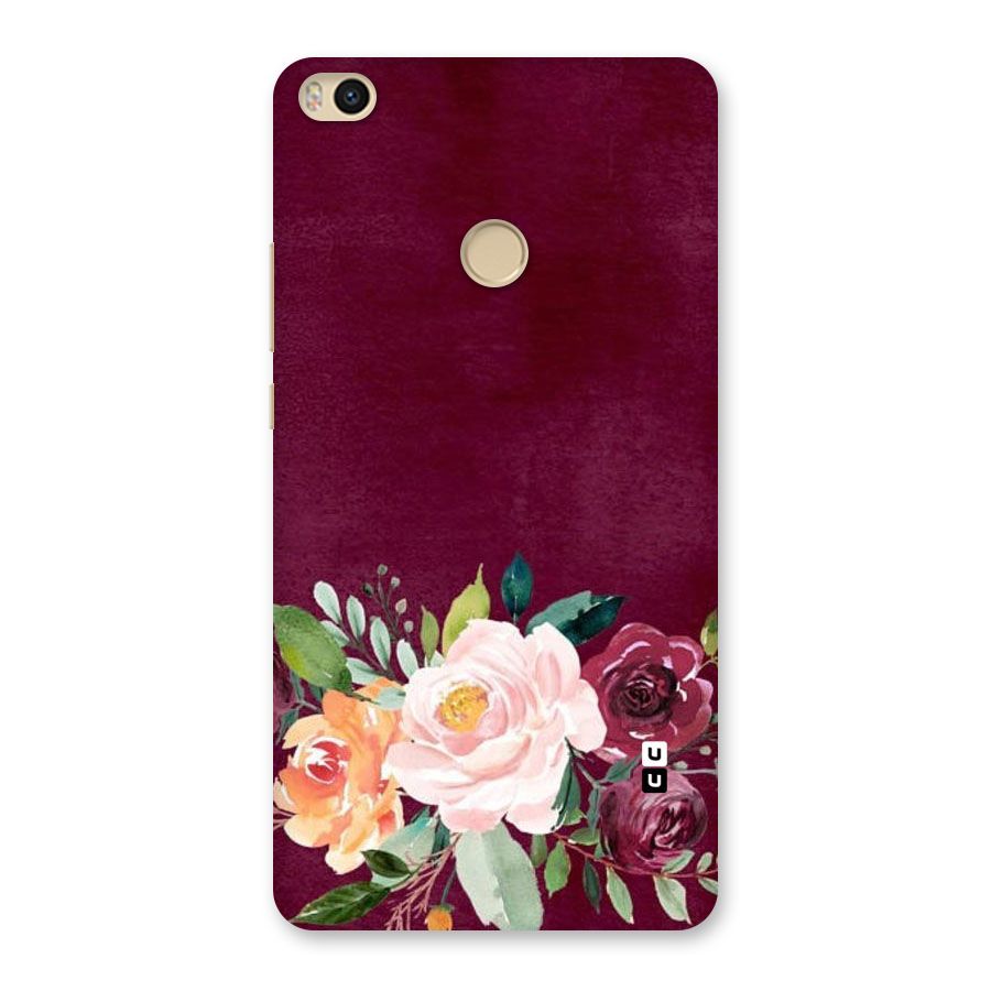 Plum Floral Design Back Case for Mi Max 2