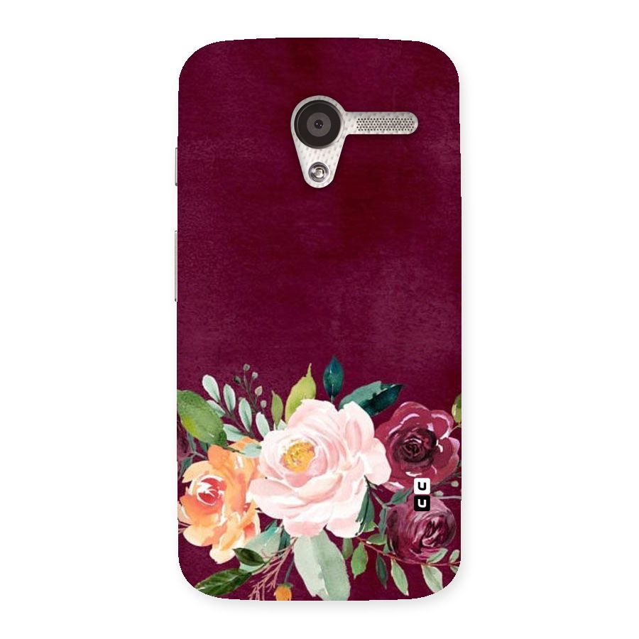 Plum Floral Design Back Case for Moto X