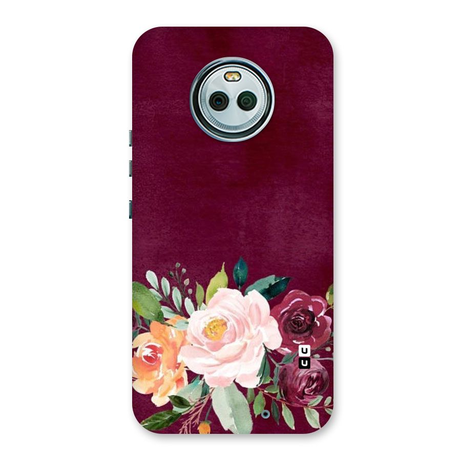 Plum Floral Design Back Case for Moto X4