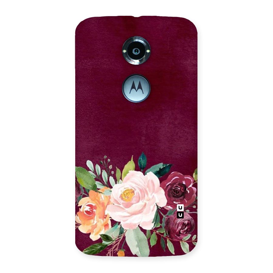Plum Floral Design Back Case for Moto X 2nd Gen