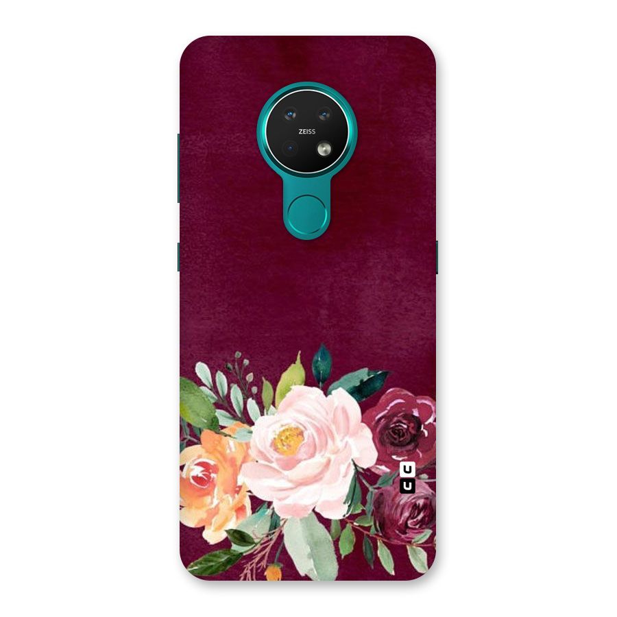 Plum Floral Design Back Case for Nokia 7.2