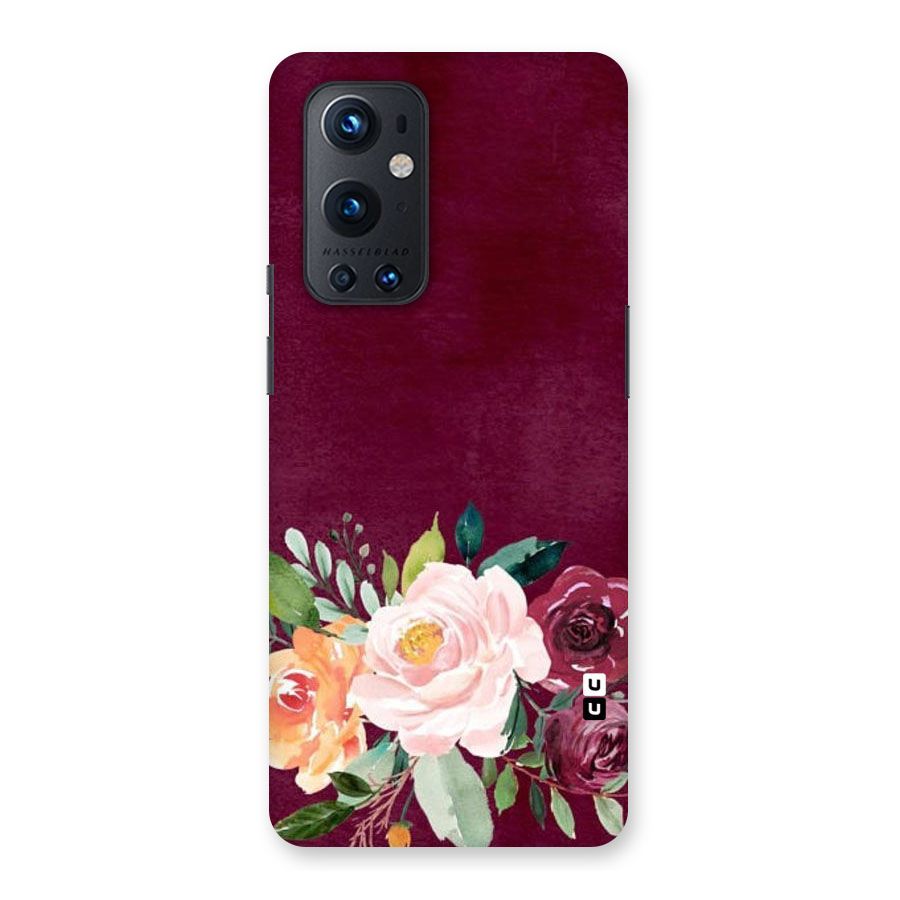 Plum Floral Design Back Case for OnePlus 9 Pro