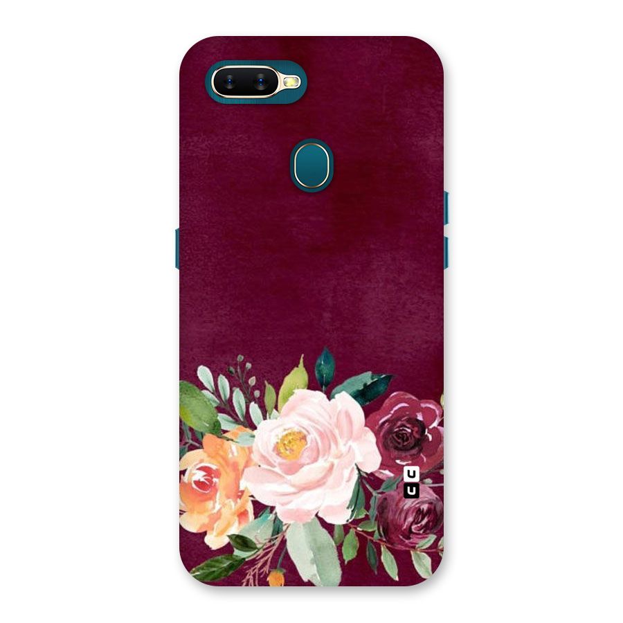 Plum Floral Design Back Case for Oppo A11k