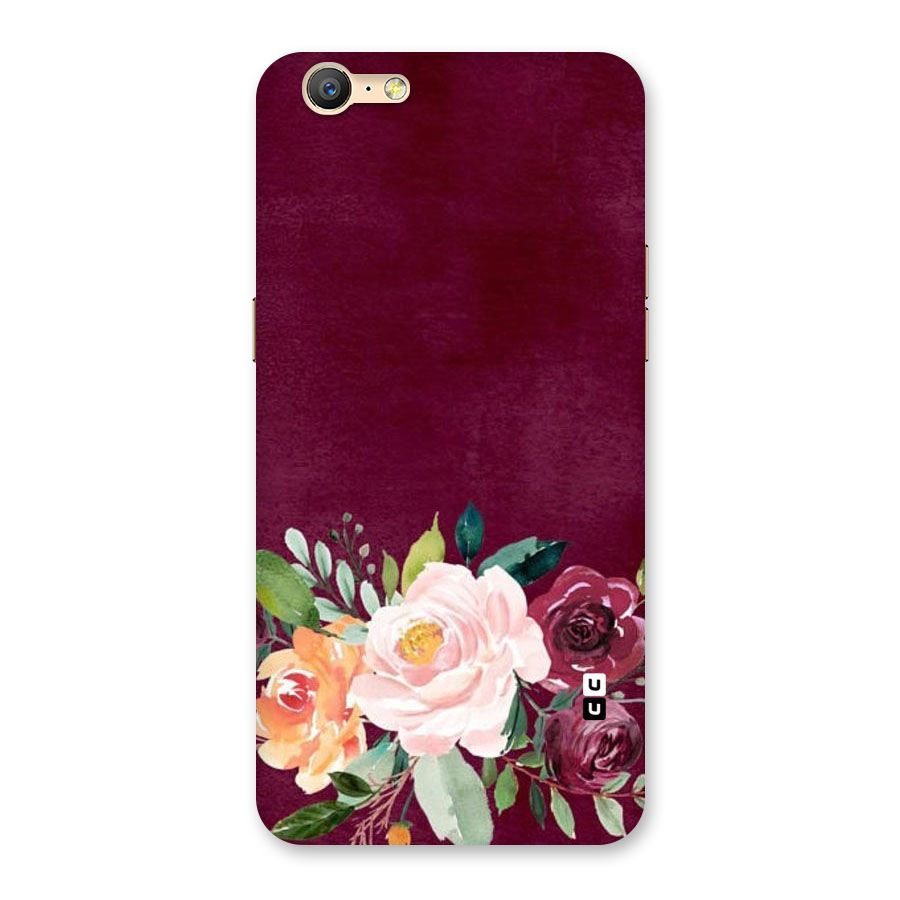 Plum Floral Design Back Case for Oppo A57