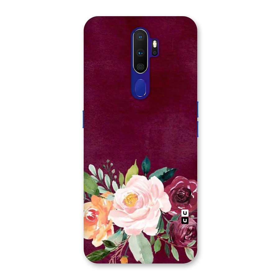 Plum Floral Design Back Case for Oppo A9 (2020)