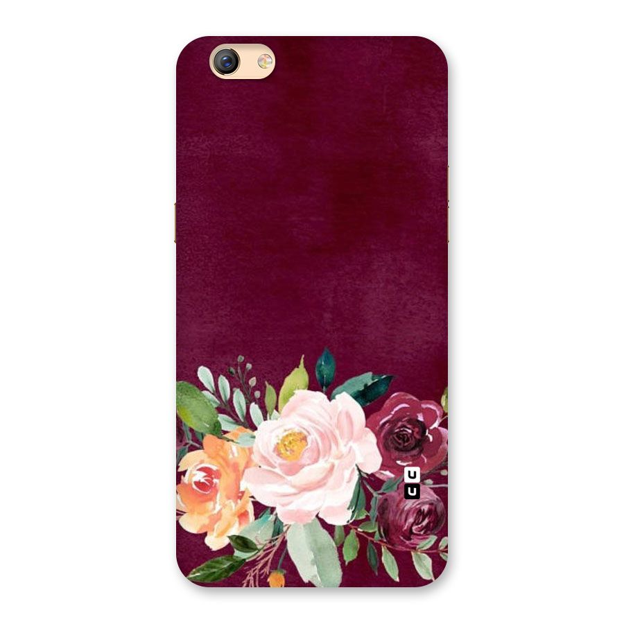 Plum Floral Design Back Case for Oppo F3 Plus