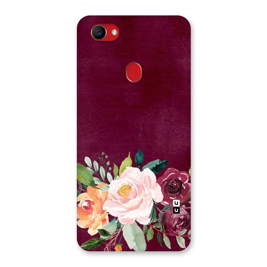 Plum Floral Design Back Case for Oppo F7