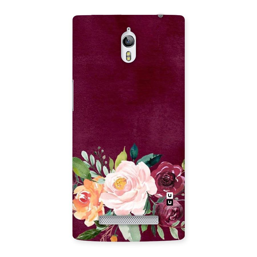Plum Floral Design Back Case for Oppo Find 7