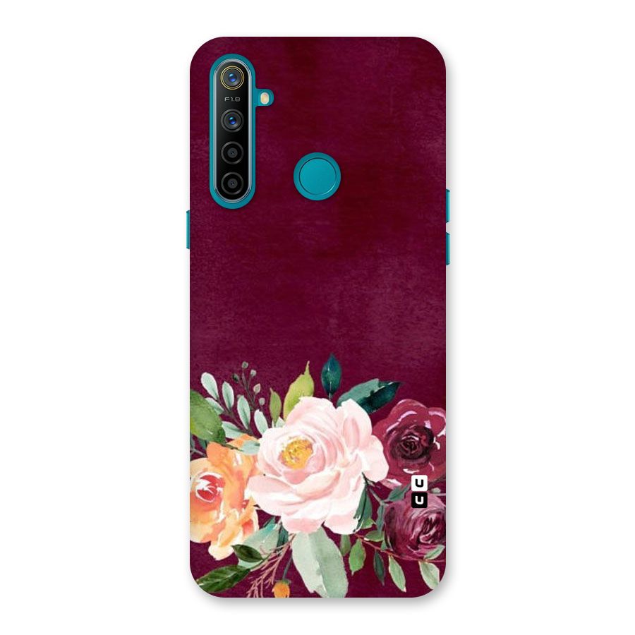 Plum Floral Design Back Case for Realme 5i