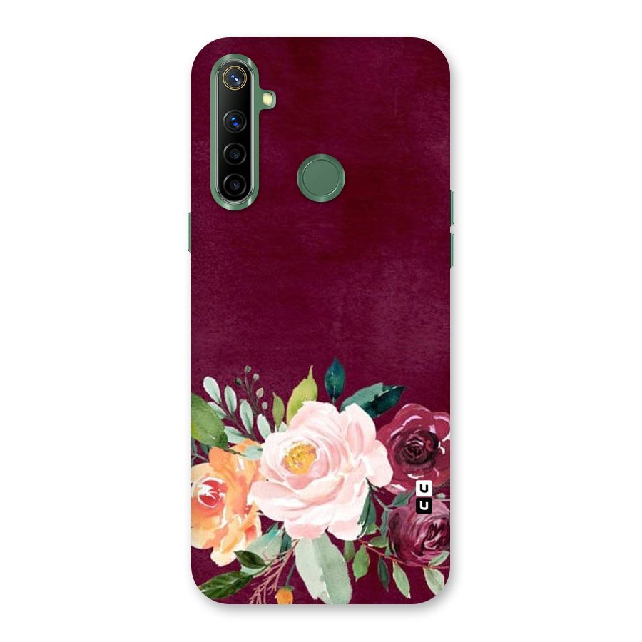 Plum Floral Design Back Case for Realme Narzo 10