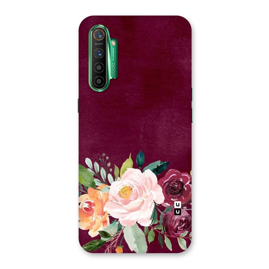 Plum Floral Design Back Case for Realme X2