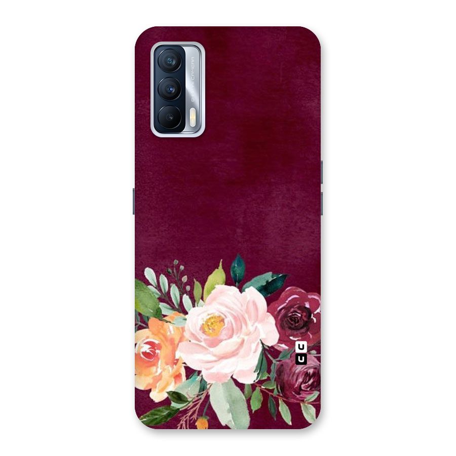 Plum Floral Design Back Case for Realme X7