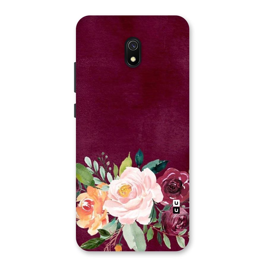Plum Floral Design Back Case for Redmi 8A
