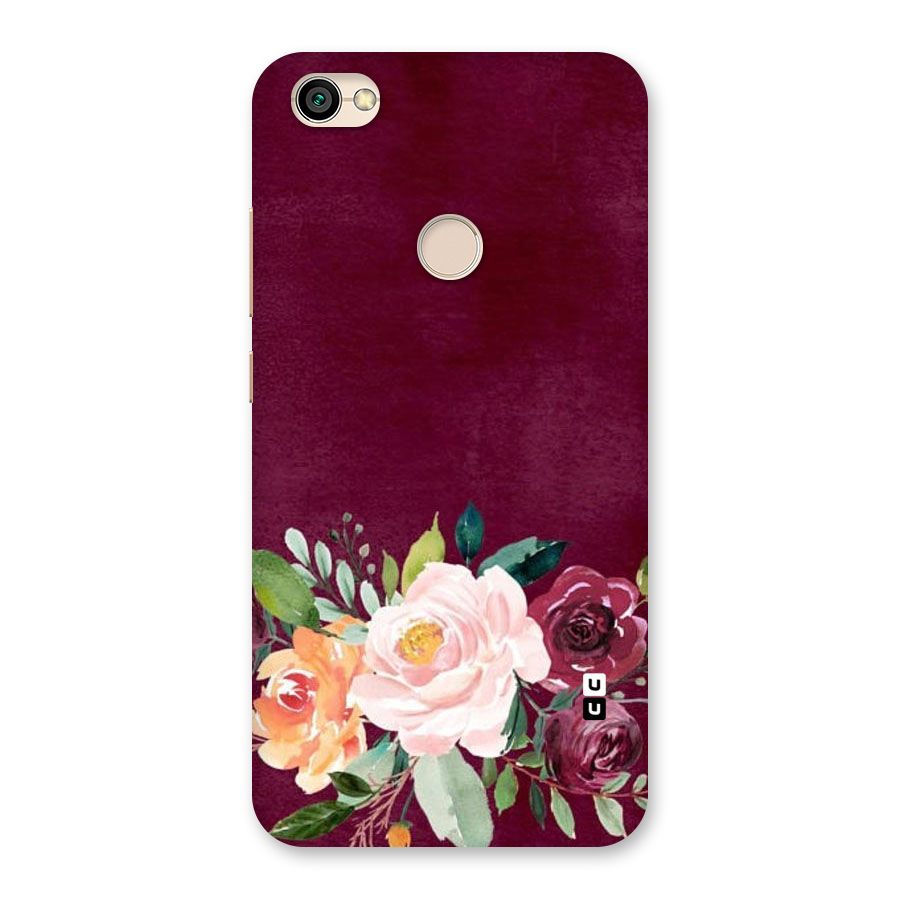 Plum Floral Design Back Case for Redmi Y1 2017