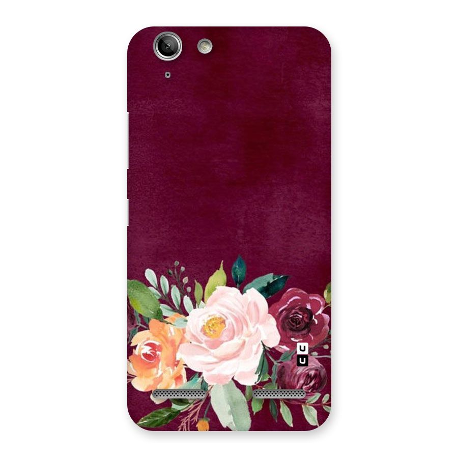 Plum Floral Design Back Case for Vibe K5