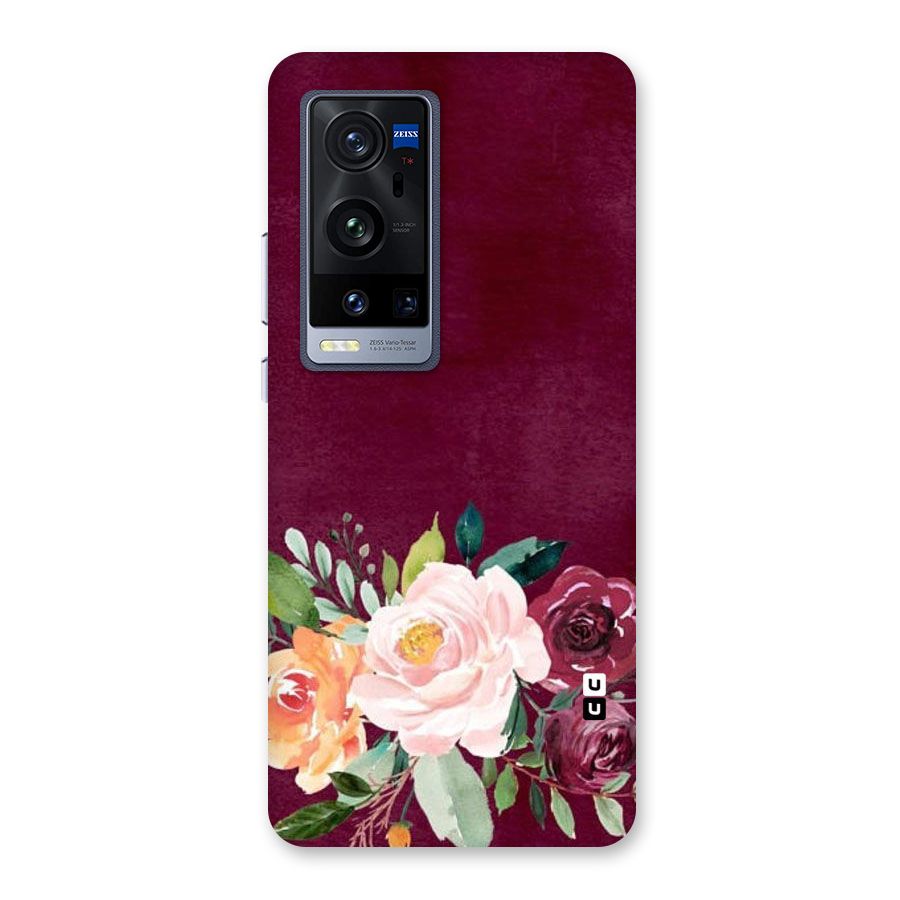 Plum Floral Design Back Case for Vivo X60 Pro Plus
