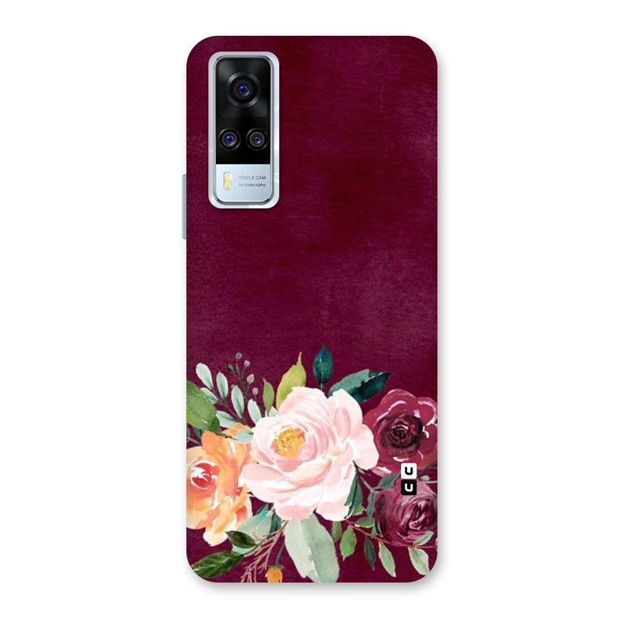 Plum Floral Design Back Case for Vivo Y51