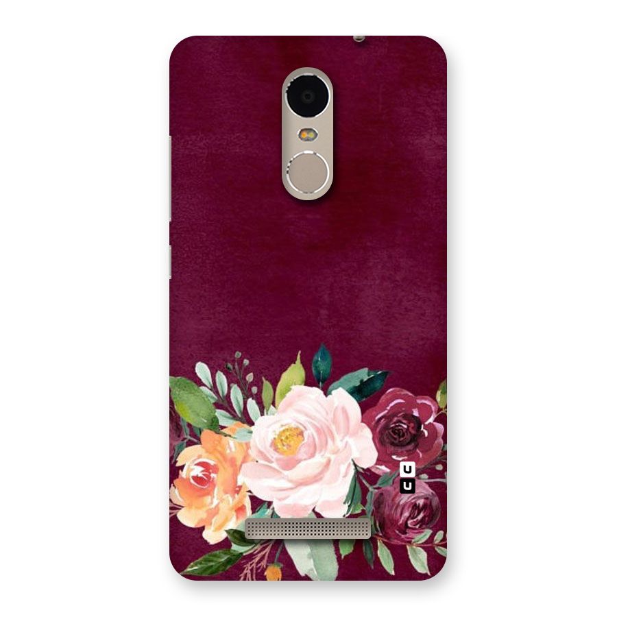 Plum Floral Design Back Case for Xiaomi Redmi Note 3