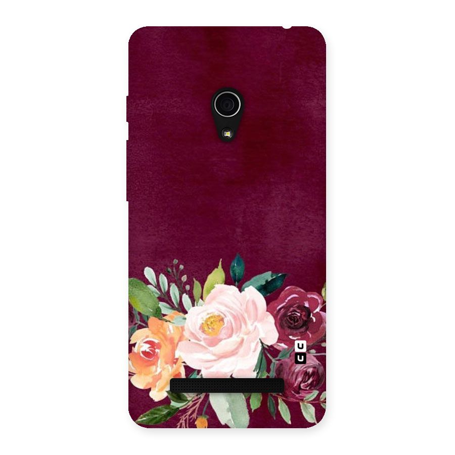 Plum Floral Design Back Case for Zenfone 5