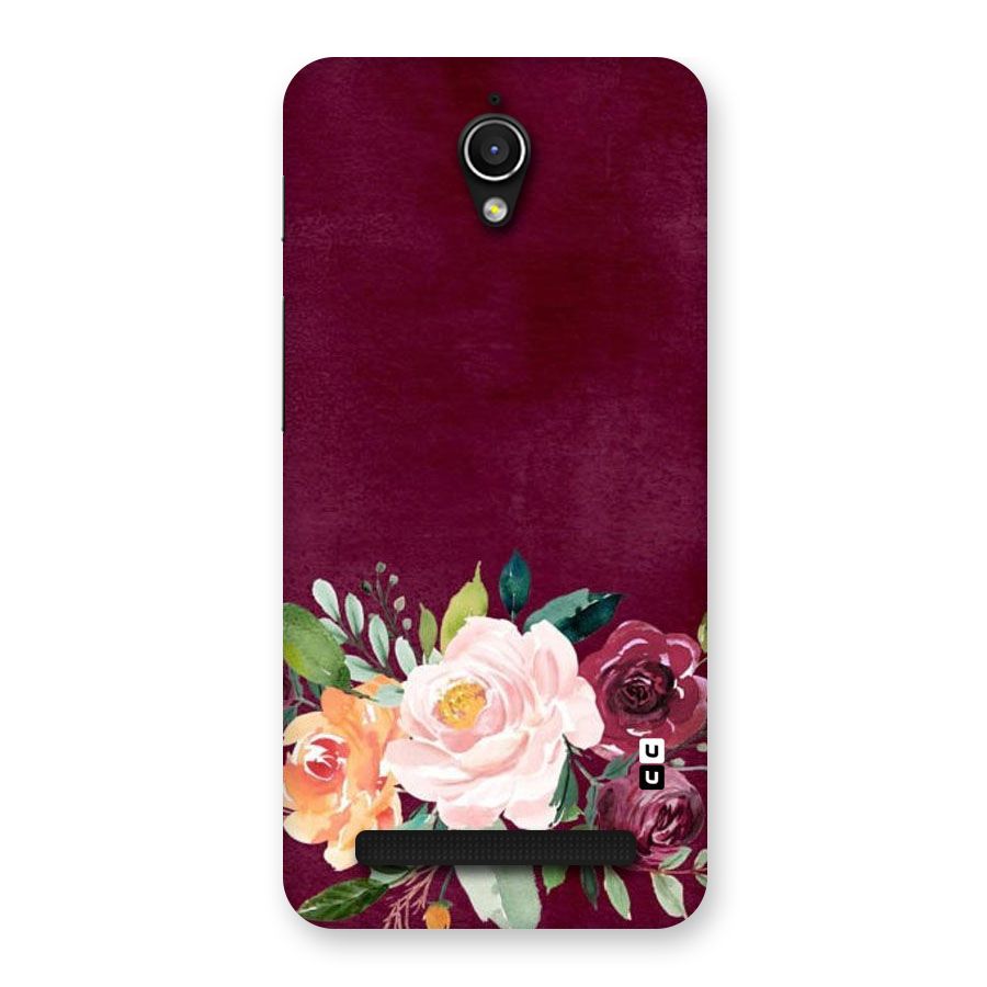 Plum Floral Design Back Case for Zenfone Go