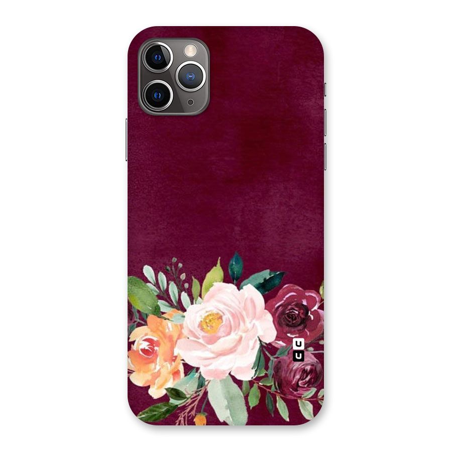 Plum Floral Design Back Case for iPhone 11 Pro Max