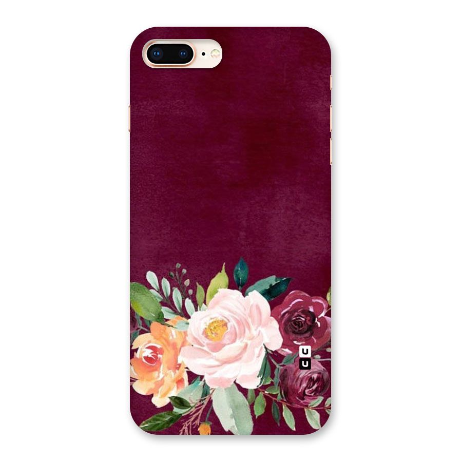 Plum Floral Design Back Case for iPhone 8 Plus
