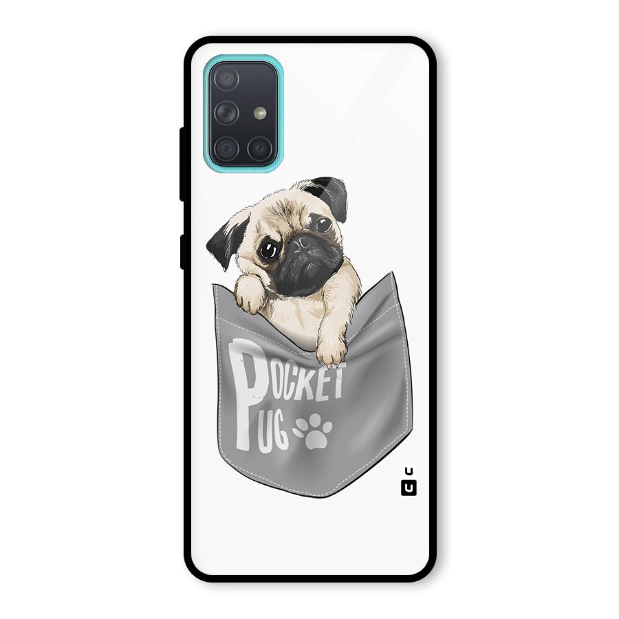 Pocket Pug Glass Back Case for Galaxy A71