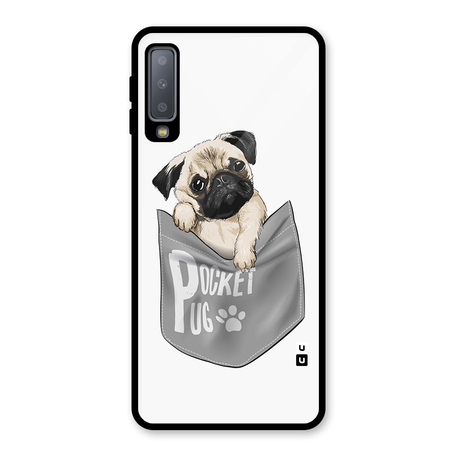 Pocket Pug Glass Back Case for Galaxy A7 (2018)