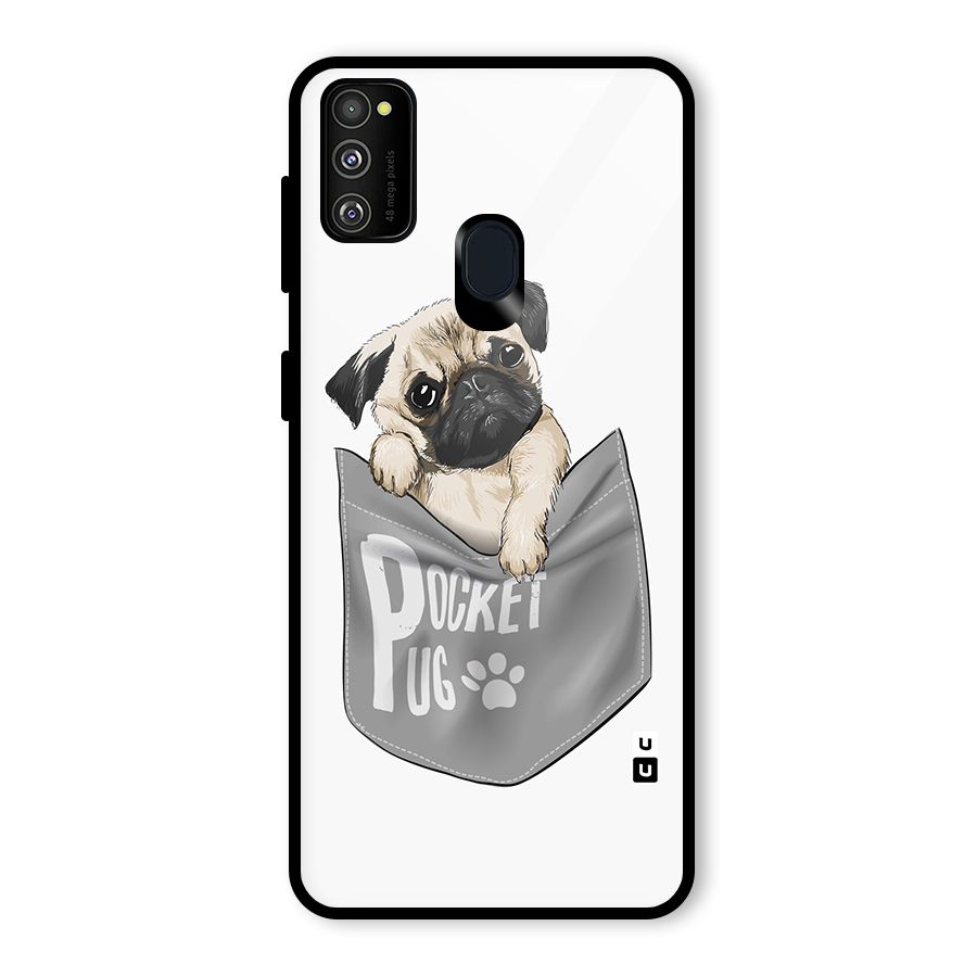 Pocket Pug Glass Back Case for Galaxy M30s