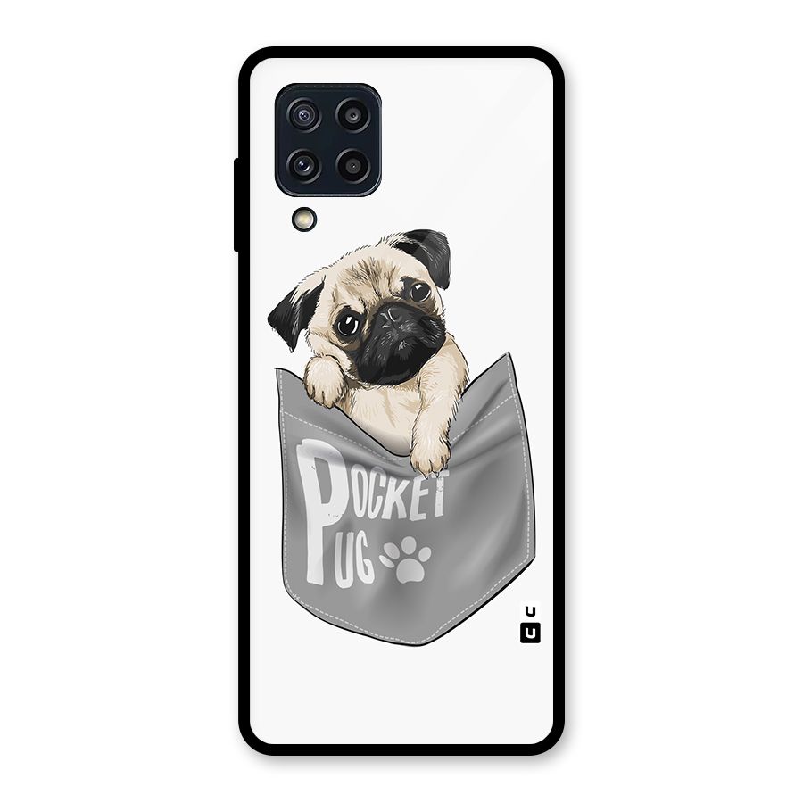 Pocket Pug Glass Back Case for Galaxy M32
