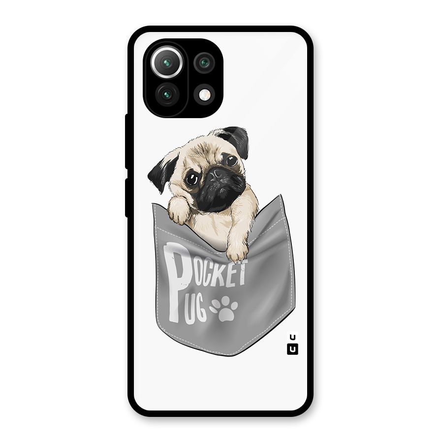 Pocket Pug Glass Back Case for Mi 11 Lite