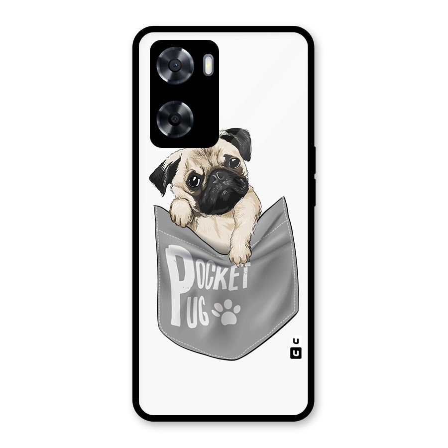 Pocket Pug Glass Back Case for Oppo A57 2022
