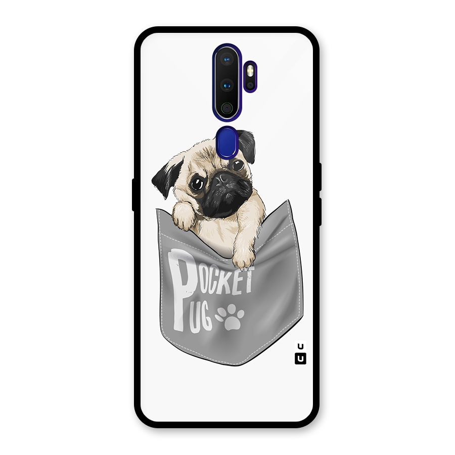 Pocket Pug Glass Back Case for Oppo A9 (2020)