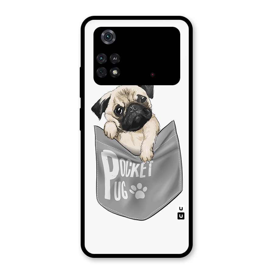 Pocket Pug Glass Back Case for Poco M4 Pro 4G