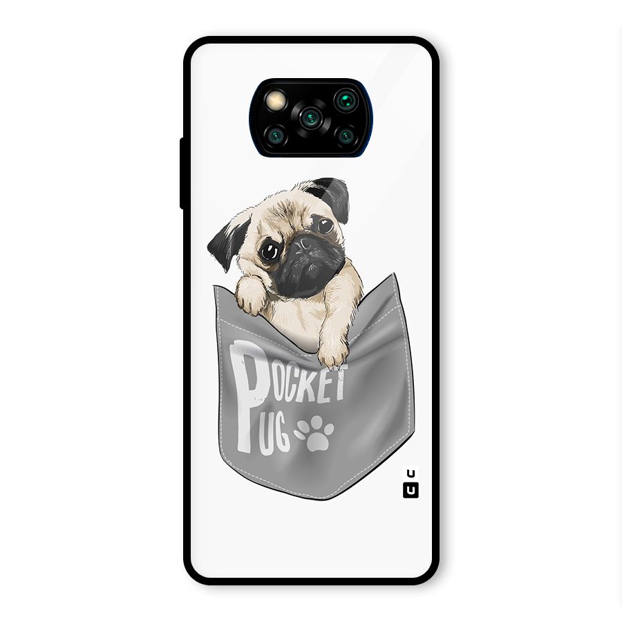 Pocket Pug Glass Back Case for Poco X3 Pro