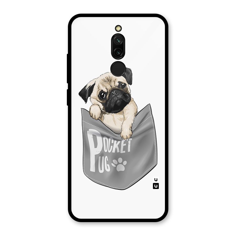 Pocket Pug Glass Back Case for Redmi 8