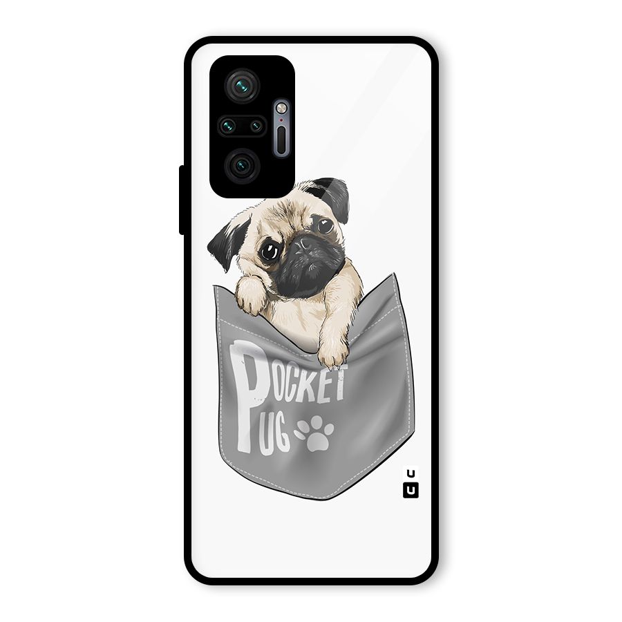 Pocket Pug Glass Back Case for Redmi Note 10 Pro Max