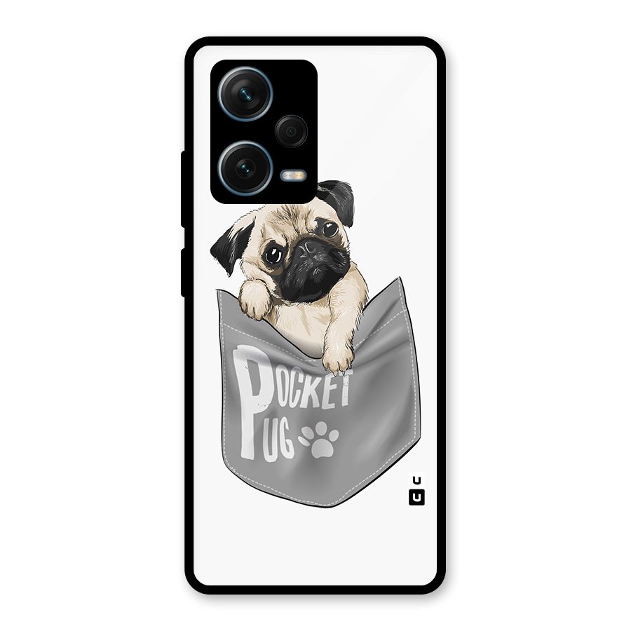 Pocket Pug Glass Back Case for Redmi Note 12 Pro Plus 5G