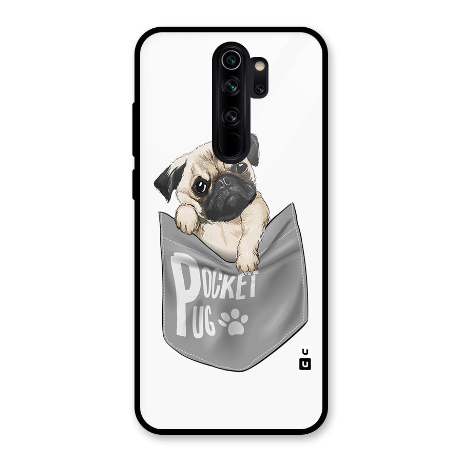Pocket Pug Glass Back Case for Redmi Note 8 Pro