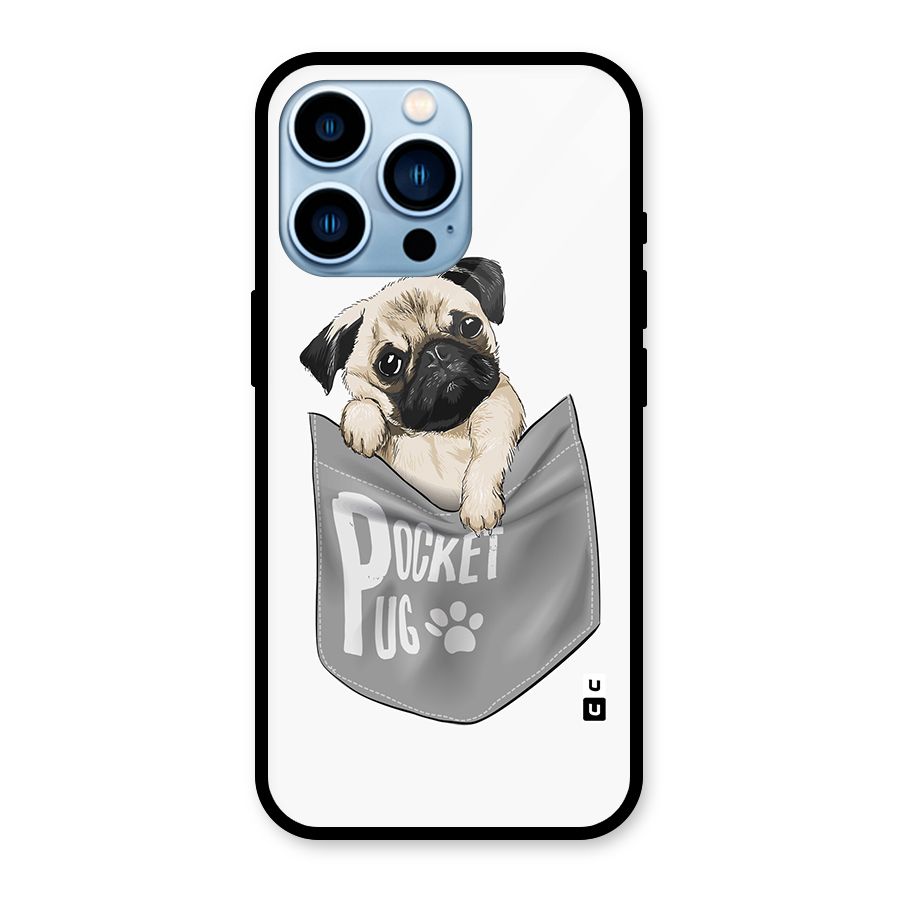Pocket Pug Glass Back Case for iPhone 13 Pro