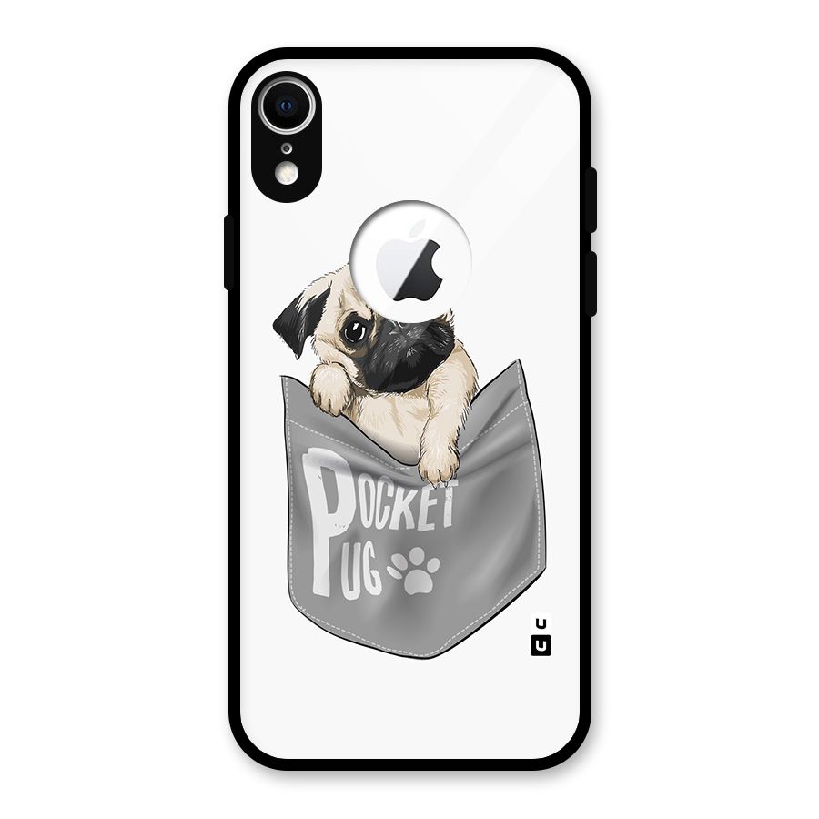 Pocket Pug Glass Back Case for iPhone XR Logo Cut