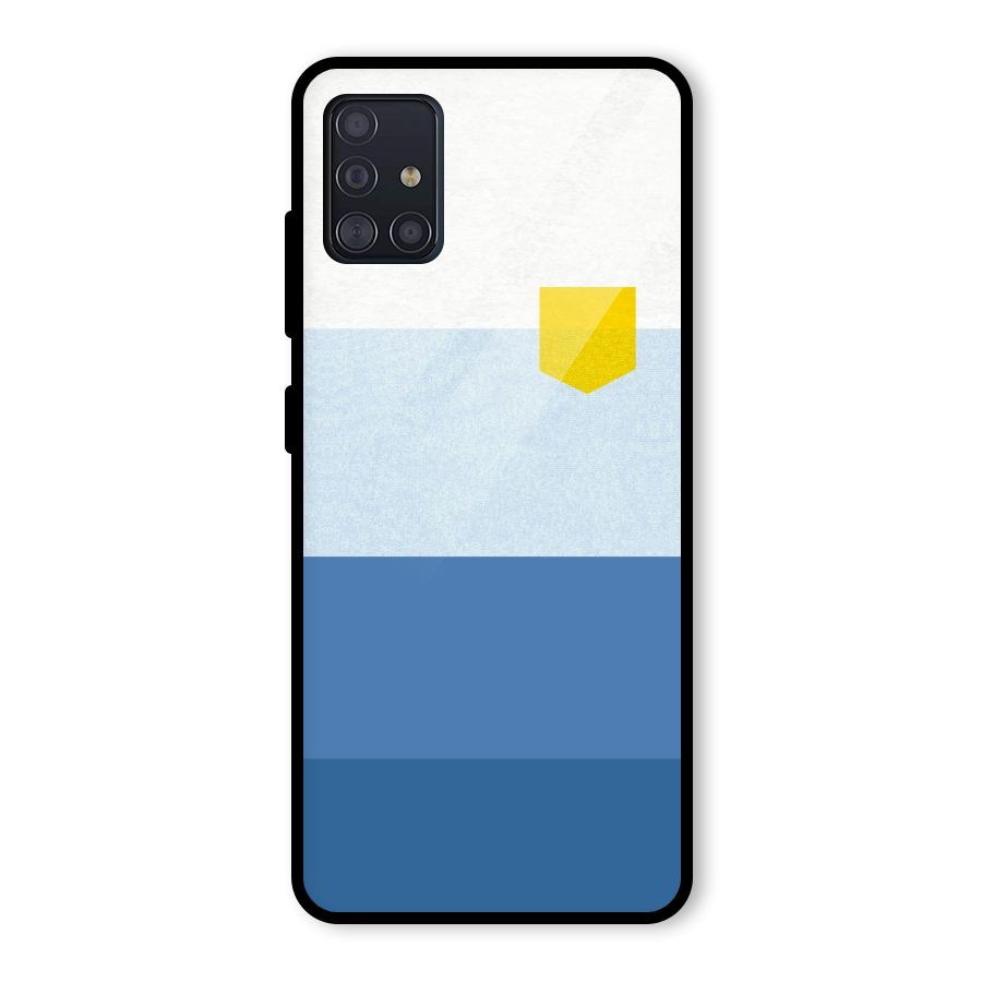 Pocket Stripes. Glass Back Case for Galaxy A51